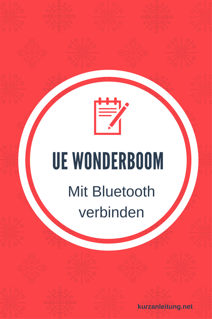 Ultimate Ears UE WONDERBOOM Lautsprecher Mit Bluetooth verbinden
